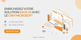 Visuel pour la Conférence web : Enrichissez votre solution Sage X3 avec le CRM Microsoft