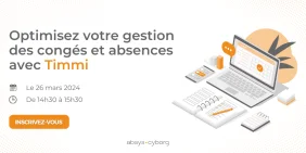 visuel illustrant la conférence web sur la solution timmi absences