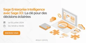 Visuel illustrant la conférence web : Sage Enterprise Intelligence avec Sage X3 : La clé pour des décisions éclairées