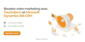 Vignette illustrant la page de la conférence web : Boostez votre marketing avec Touchdown et Microsoft Dynamics 365 CRM